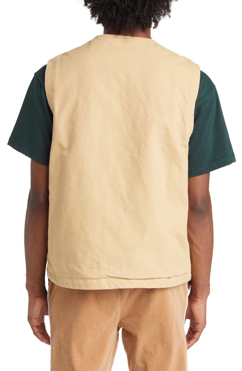 PacSun Khaki Zip-Up Cotton Vest, Alternate, color, 