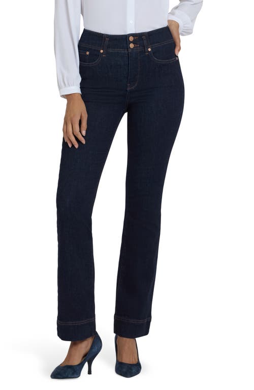 Nydj Barbara Bootcut Double Button Jeans In Magical In Blue