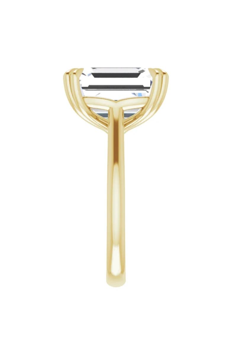 Bliss Diamond Certified 5Ct Emerald Cut Diamond Designer Engagement Ring Lab Grown 14k Gold, Alternate, color, 14K Yellow Gold