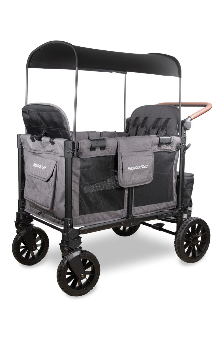 W4 Luxe Pro 4-Passenger Multifunctional Stroller Wagon, Main, color, GRAY