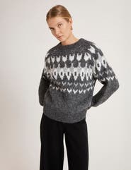 Finery London Belinda Fair Isle Round Neck Sweater