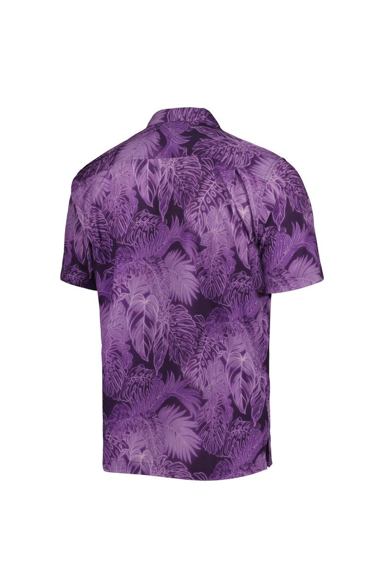 Tommy Bahama Men's Tommy Bahama Purple LSU Tigers Coast Luminescent Fronds IslandZone Button-Up Camp Shirt, Alternate, color, 