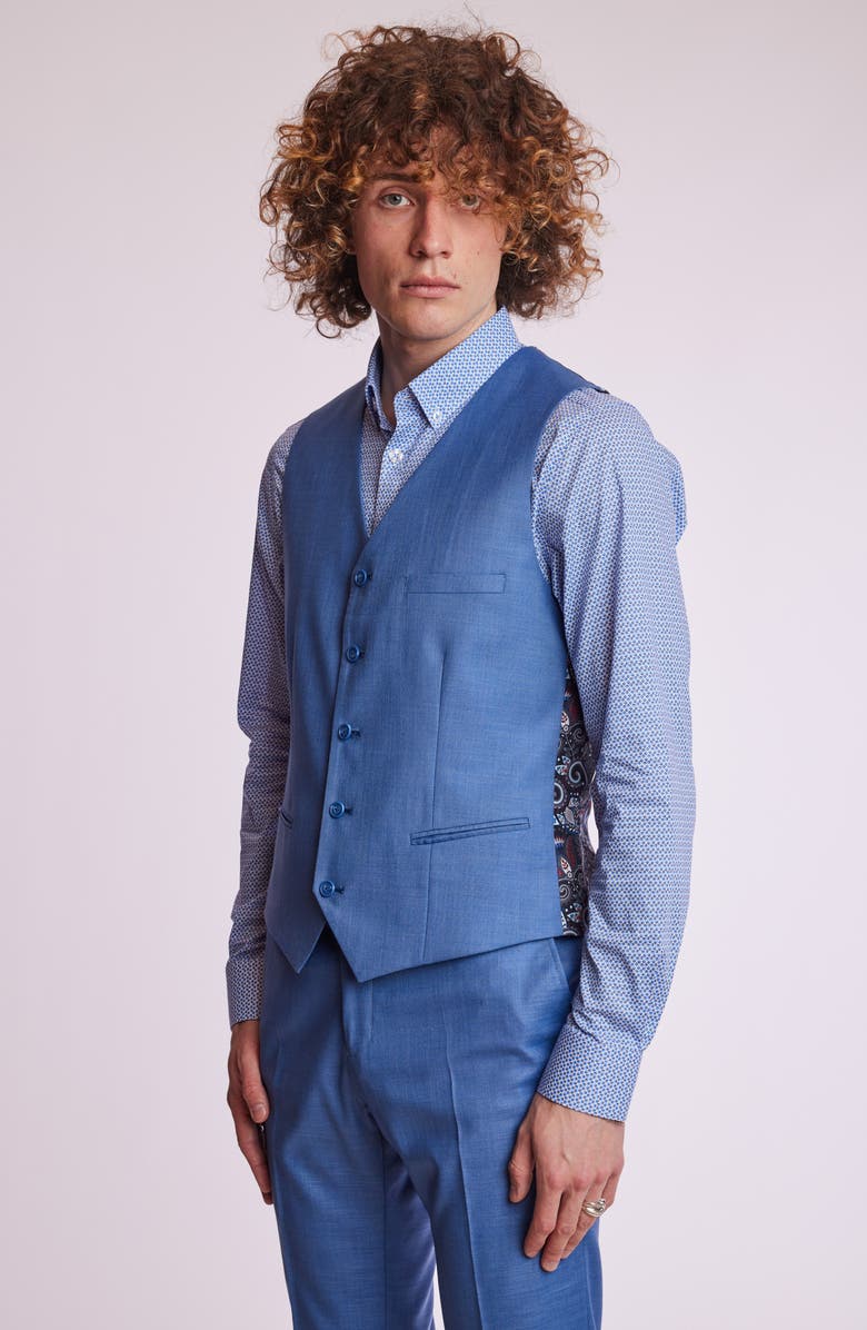 PAISLEY & GRAY Eaton Slim Fit Vest, Alternate, color, Blue Shark