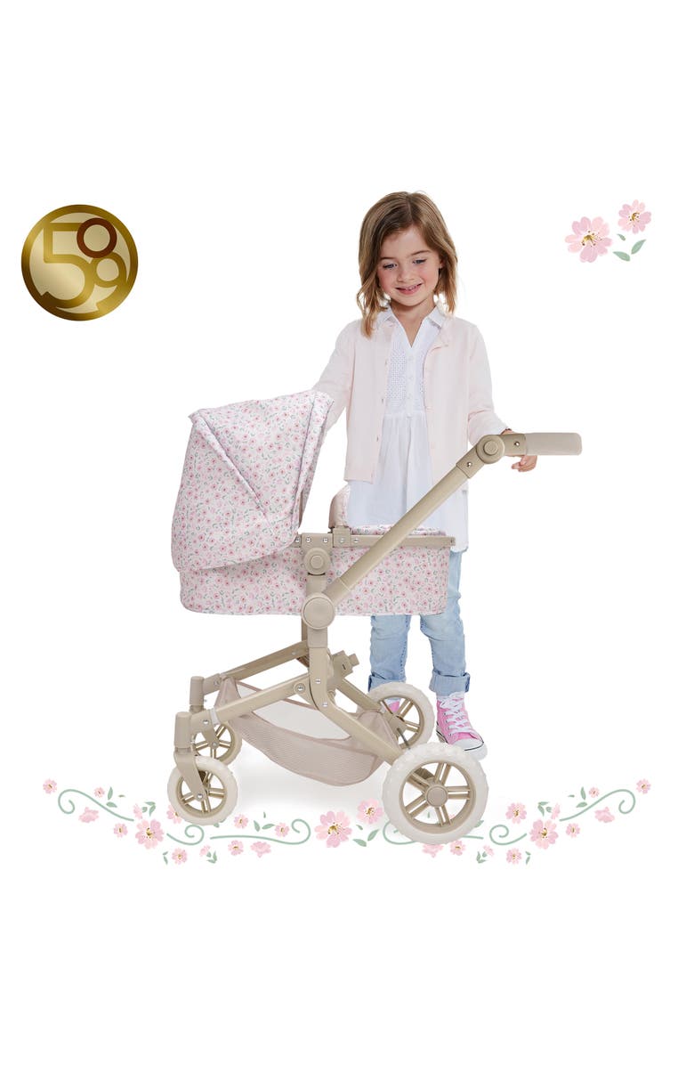 509 Crew Little Flora City Park 2 in 1 Doll Pram, Alternate, color, Beige