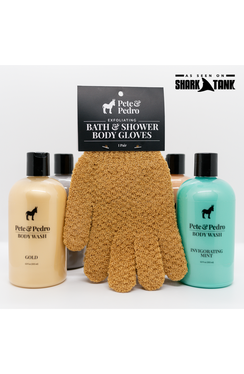 Pete & Pedro Bath & Body Exfoliating Shower Gloves, Alternate, color, NO COLOR