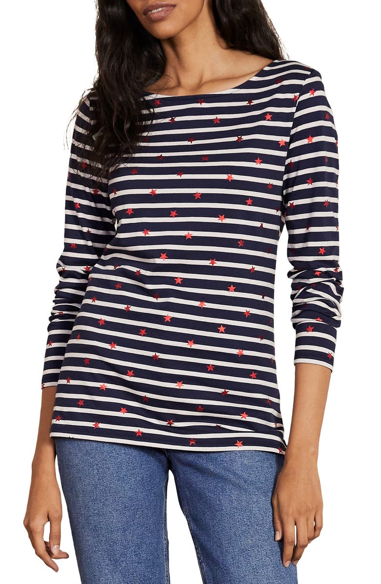 Boden Long Sleeve Breton Top, Main, color,