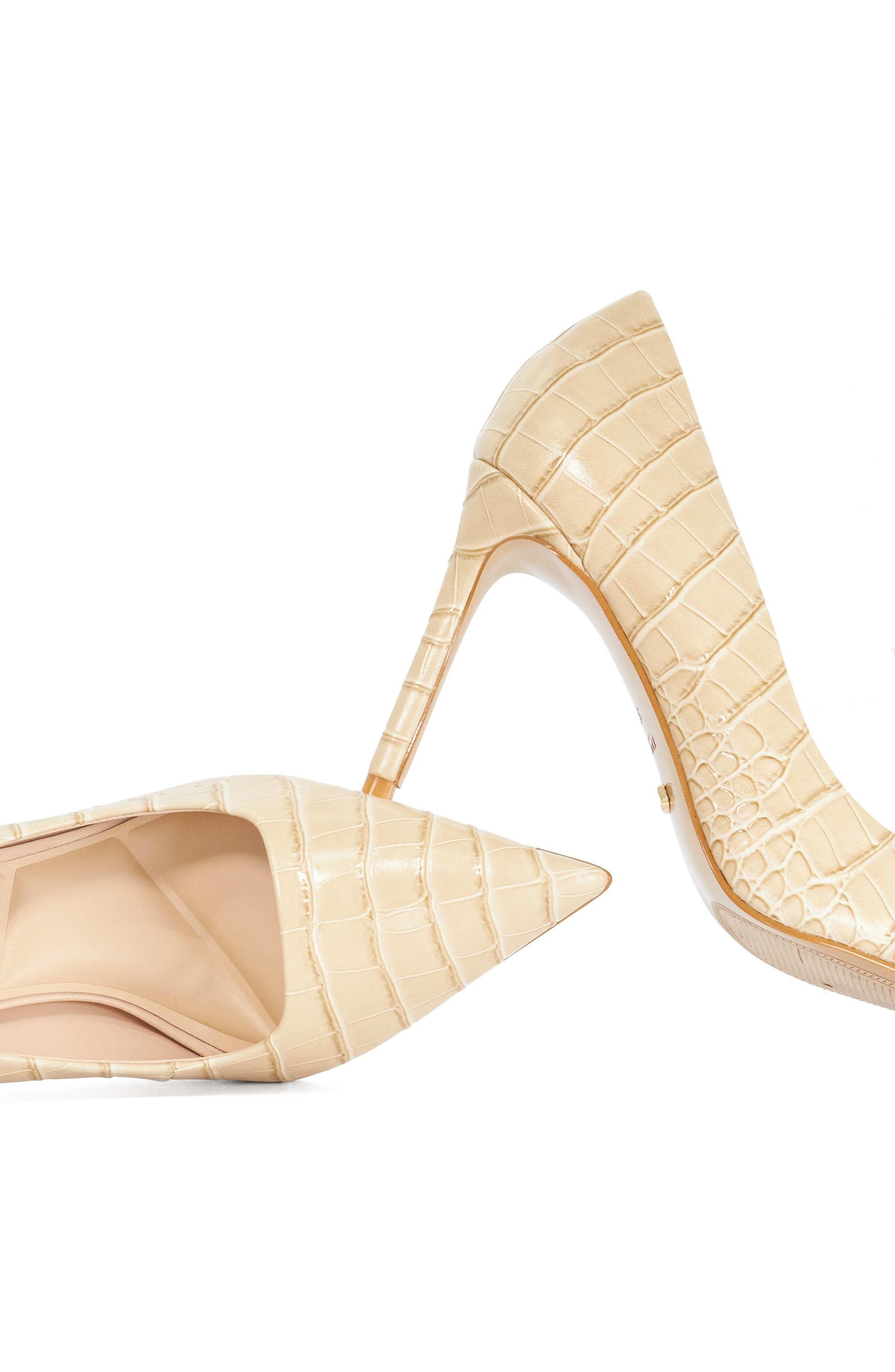 Dune London Assured Pointed Toe Pump, Alternate, color, Camel