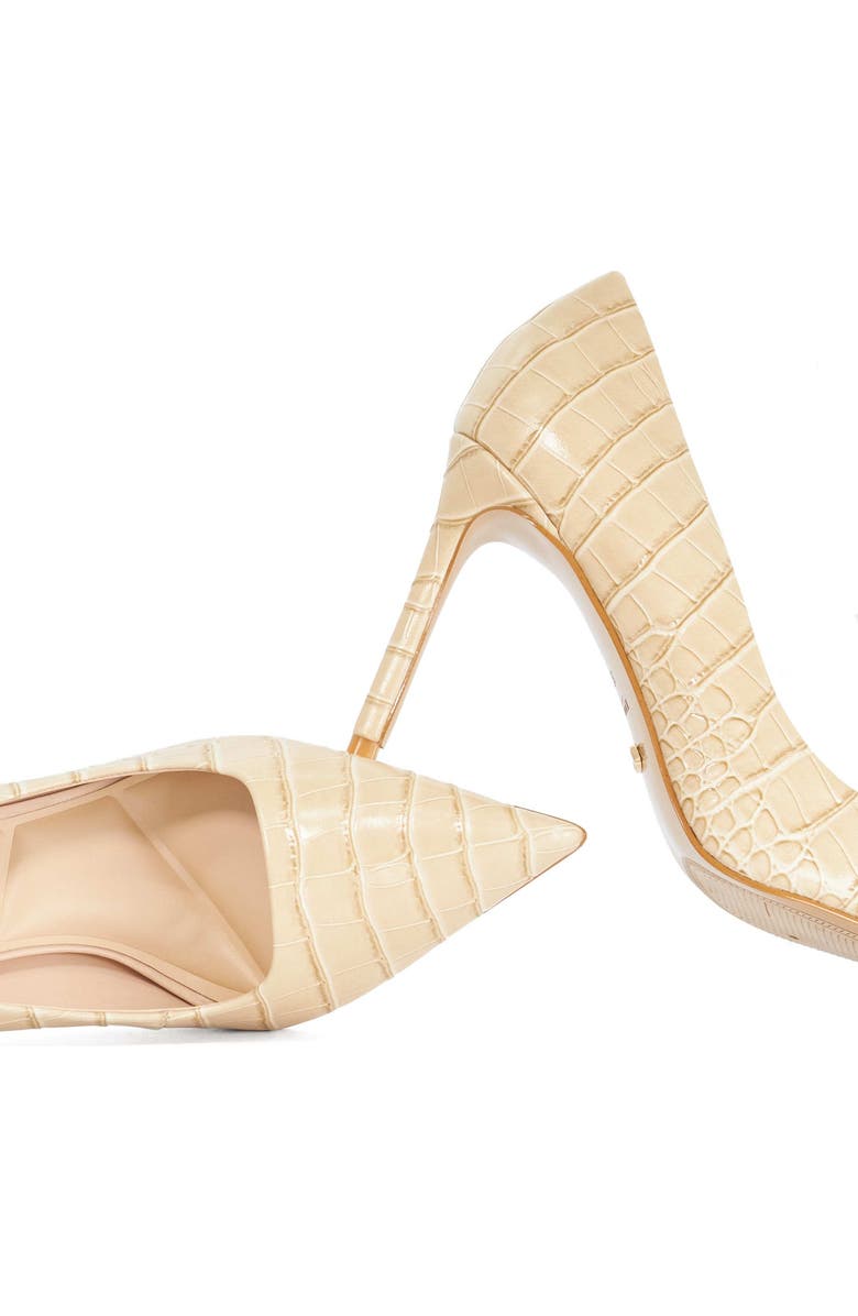 Dune London Assured Pointed Toe Pump, Alternate, color, Camel