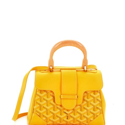 Saigon Top Handle Bag Coated Canvas with Leather Mini