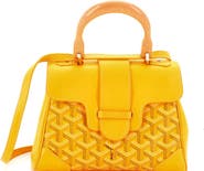 Pre-Owned Goyard Saigon Top Handle Bag Coated Canvas with Leather Mini