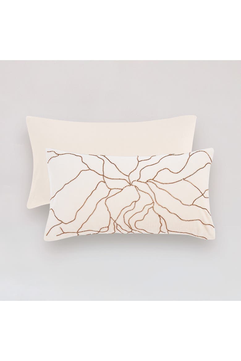 Roots Cotton Pillow Cover, Alternate, color, Cream