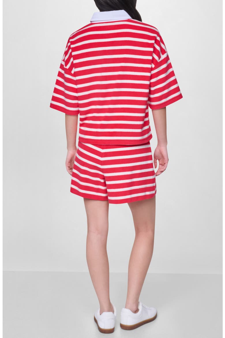 Stripe Terry Polo, Alternate, color, PUNCH/ EGGN