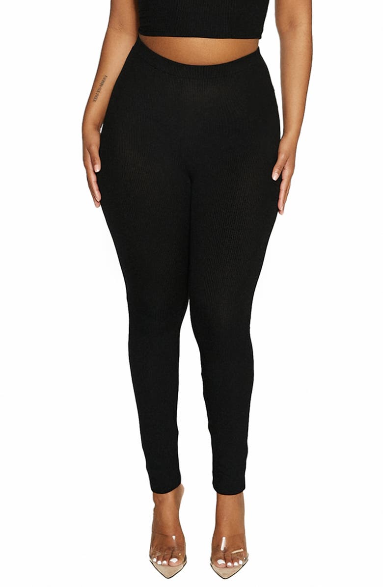 Naked Wardrobe Microrib Leggings, Main, color, 