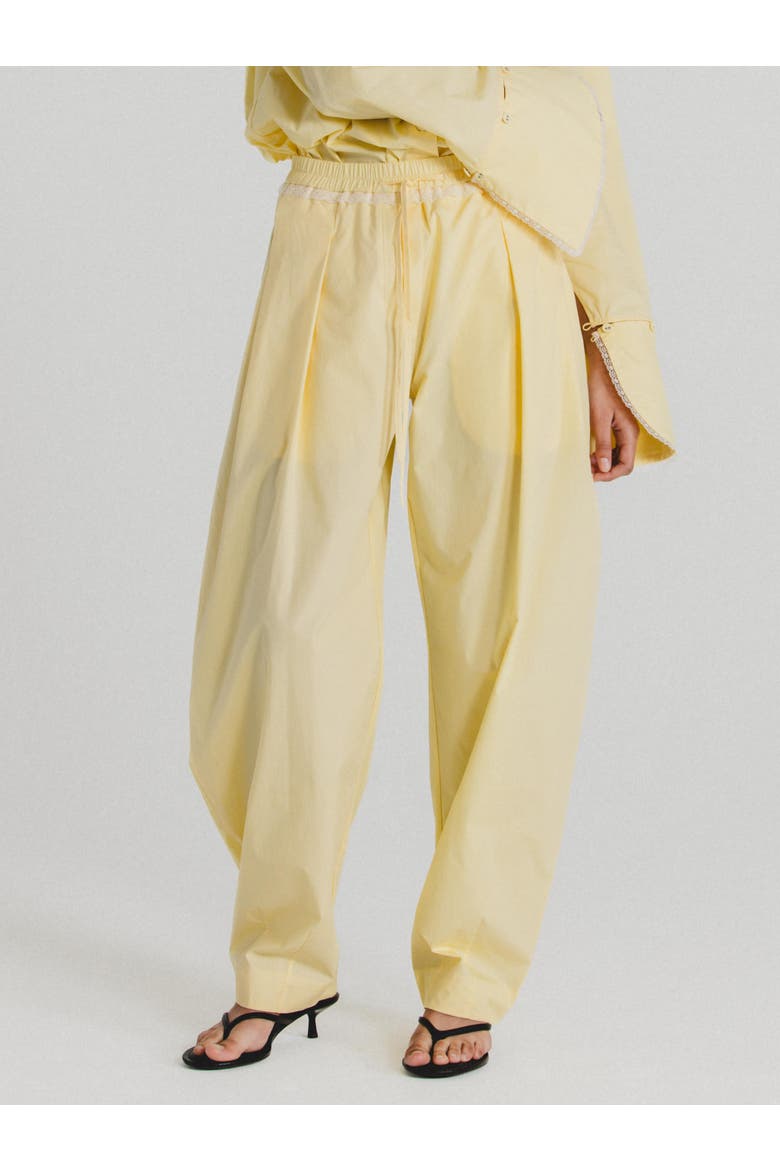 Cotton Poplin Pants, Main, color, Butter Yellow