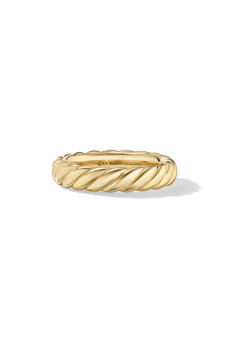 Sculpted Cable Band Ring, Main, color, 18K YELLOW GOLD