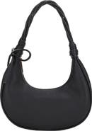 Mali + Lili Brianna Soft Bow Faux Leather Crescent Shoulder Bag