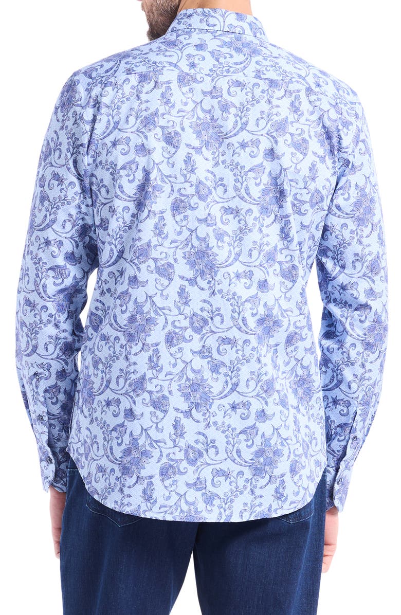 Robert Graham Long Sleeve Button Up Shirt, Alternate, color, Light Blue