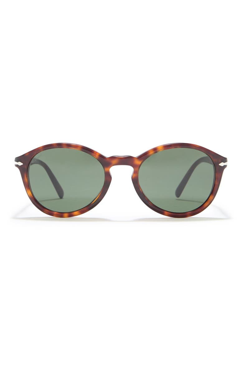 52mm Round Sunglasses, Main, color, BROWN