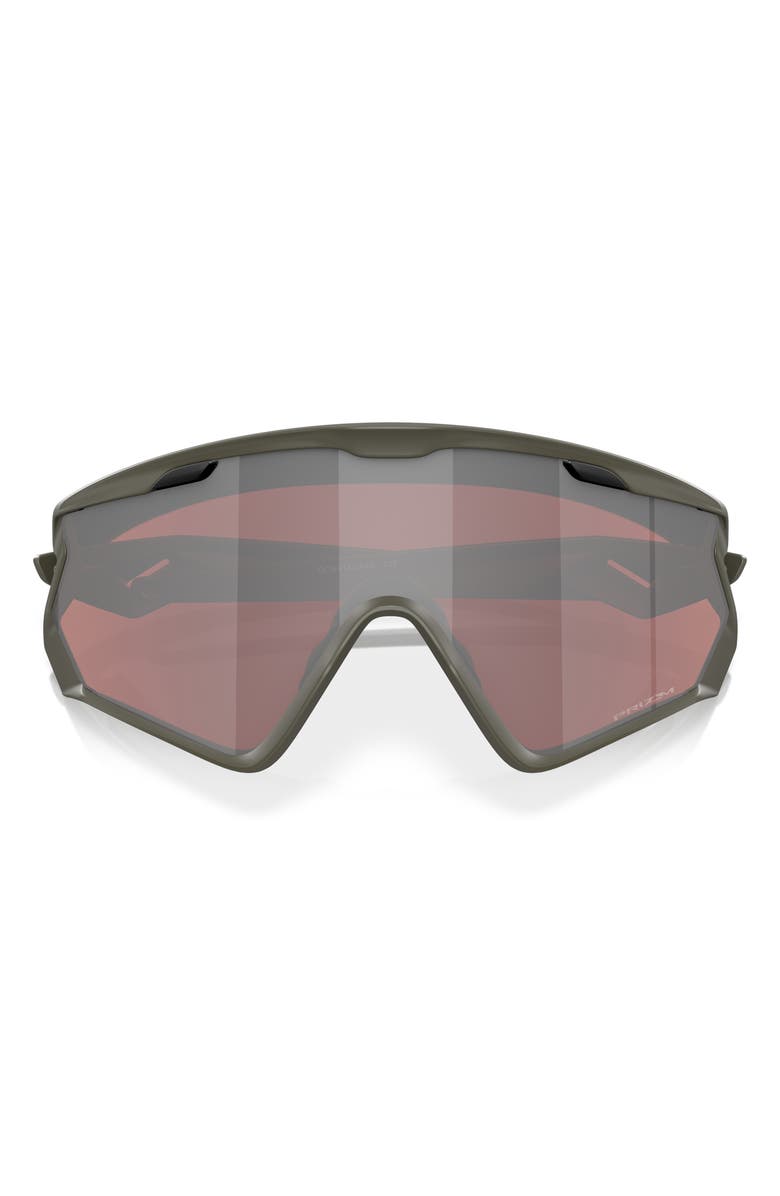Oakley Wind Jacket 2.0 Shield Sunglasses, Alternate, color, Olive