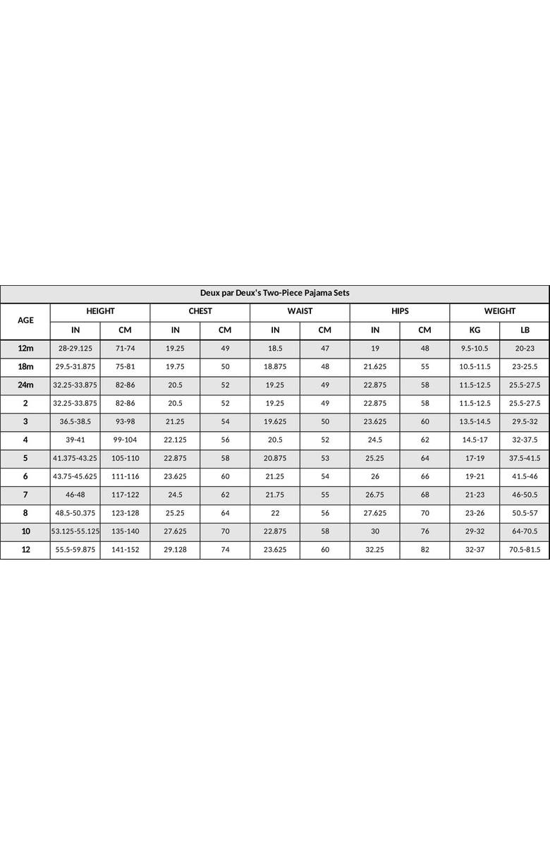 Deux par Deux Two-Piece Organic Cotton Pajama Set Cookie, Alternate, color, Black