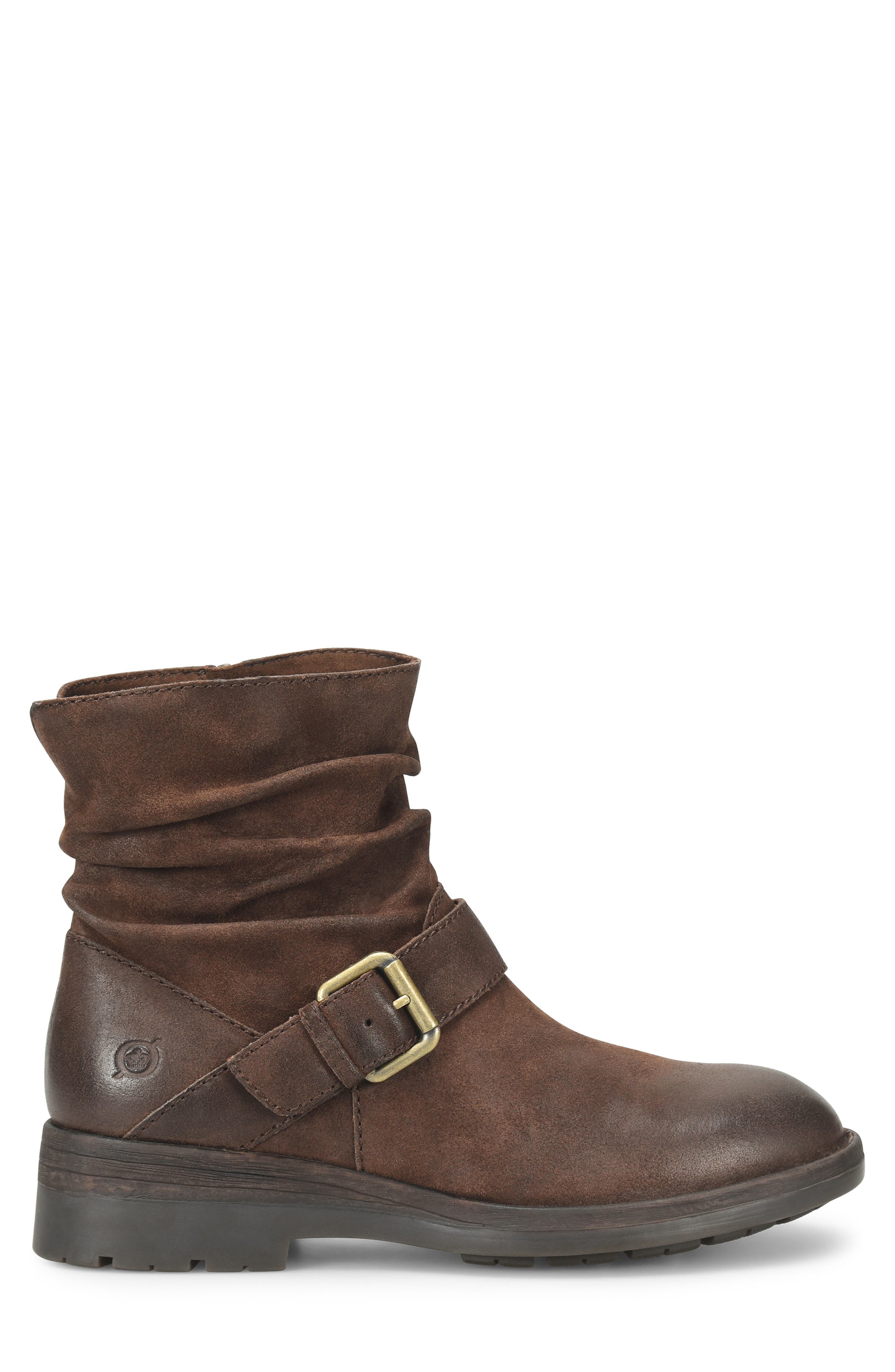Midway Slouch Bootie, Alternate, color, DARK BROWN DISTRESSED LEATHER