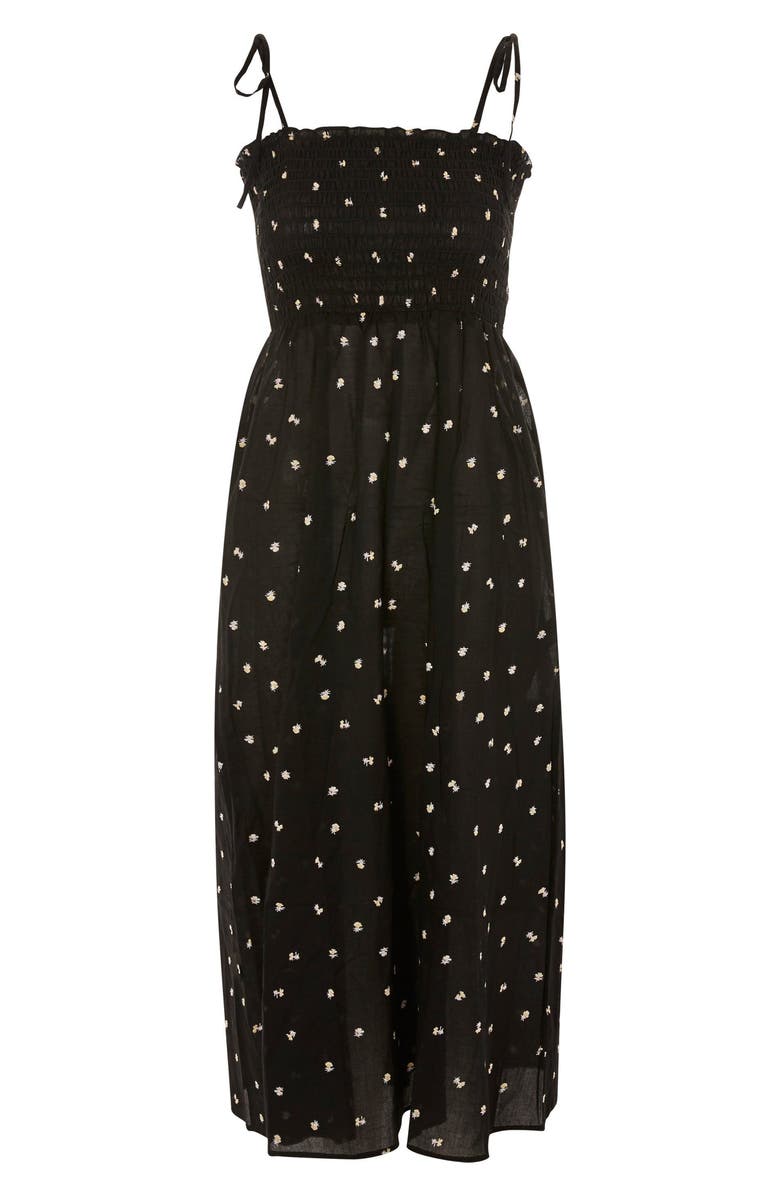 Topshop Ditzy Shirred Swim Cover-Up, Alternate, color, 