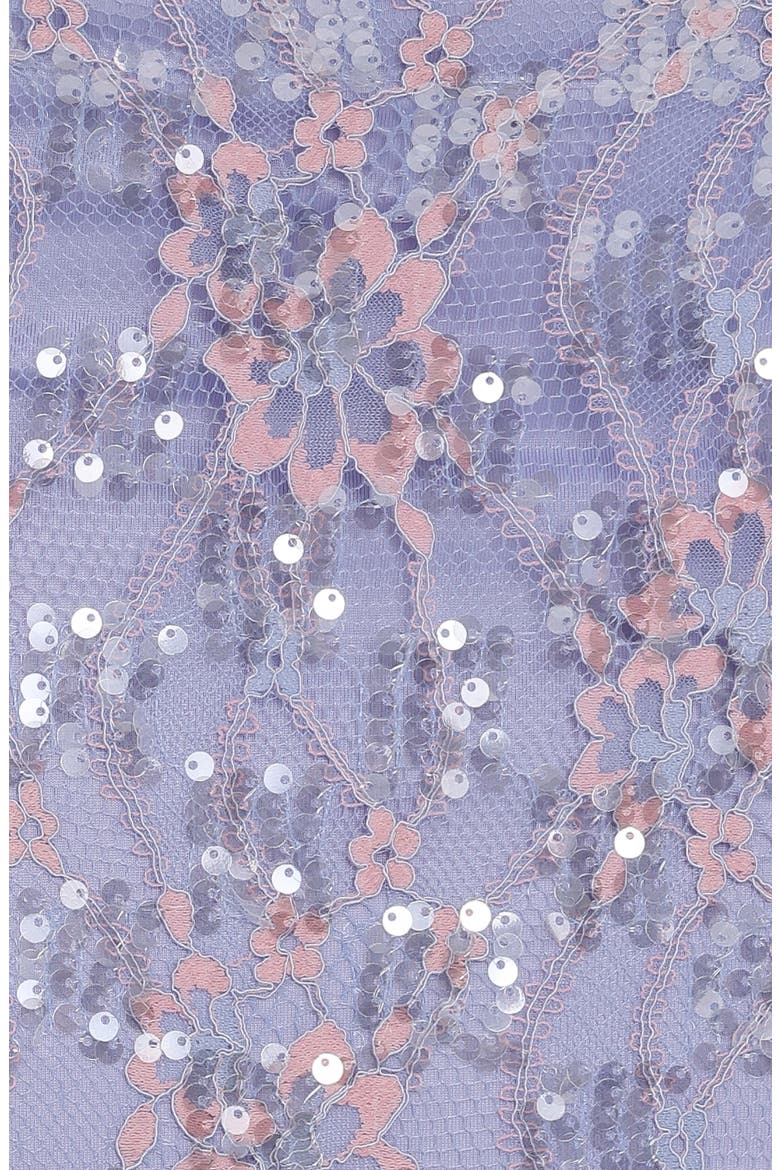 Yonder Oversize Check Sequin Floral Lace Top, Alternate, color, PURPLE