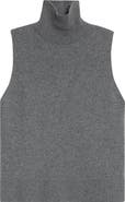 Brandon Maxwell The Bruno Sleeveless Virgin Wool Turtleneck Sweater