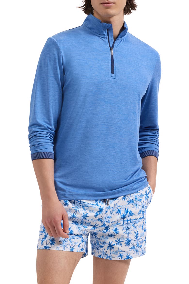 Kai Tropical Print Swim Trunks, Main, color, CLASSIC BLUE