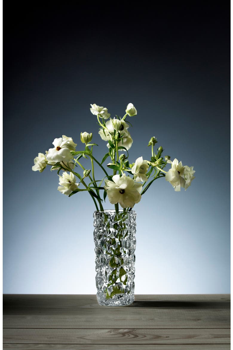 Carat Small Crystal Vase, Alternate, color, CLEAR