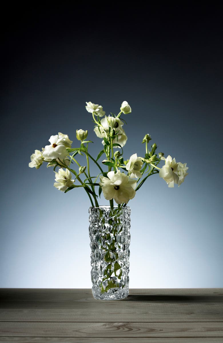 Orrefors Carat Small Crystal Vase, Alternate, color, Clear