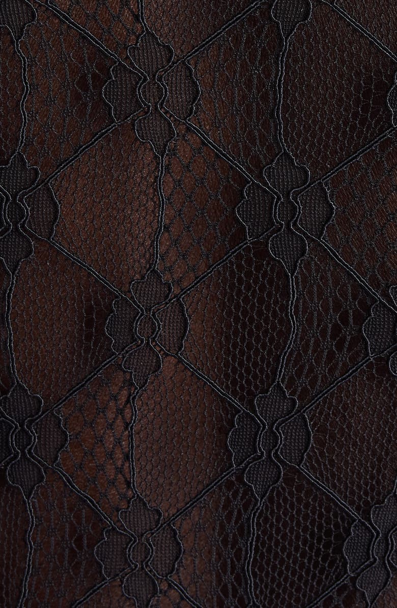 Isabel Marant Mildy Floral Lace Bodysuit, Alternate, color, Black