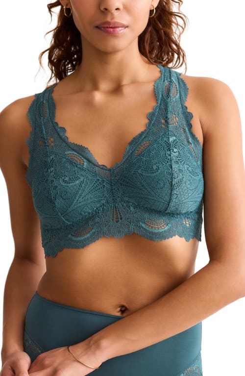 Fleur't Belle Époque Lace T-back Bralette In Green