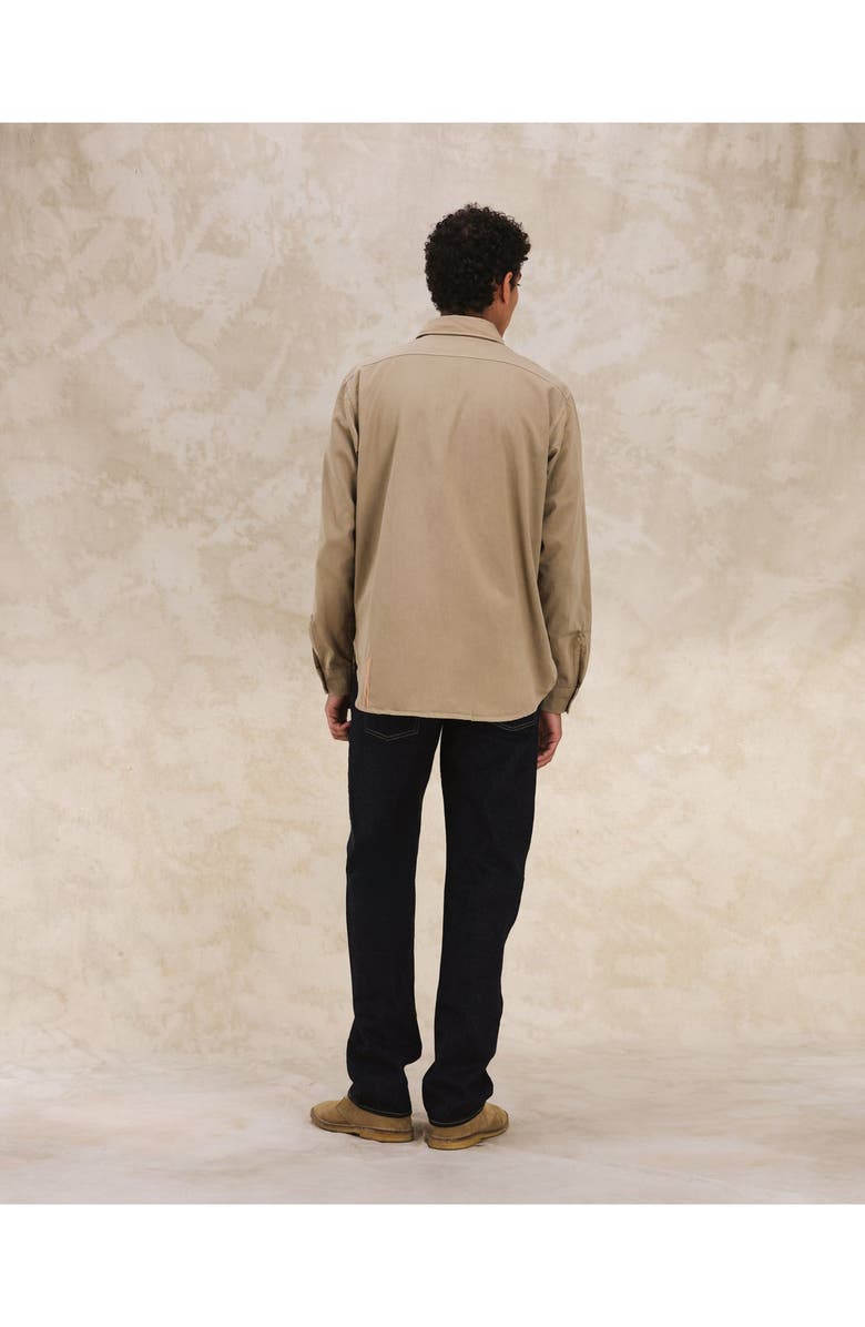 Fortela CPO Twill Cotton Overshirt, Alternate, color, Camel