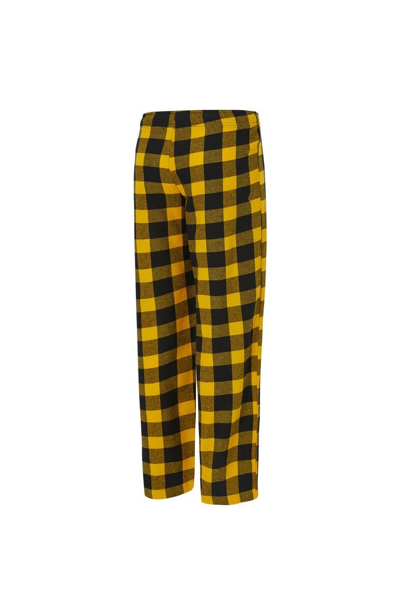 CONCEPTS SPORT Women's Concepts Sport Black/Gold Pittsburgh Steelers Avondale T-Shirt & Pants Flannel PJ Set, Alternate, color, Black