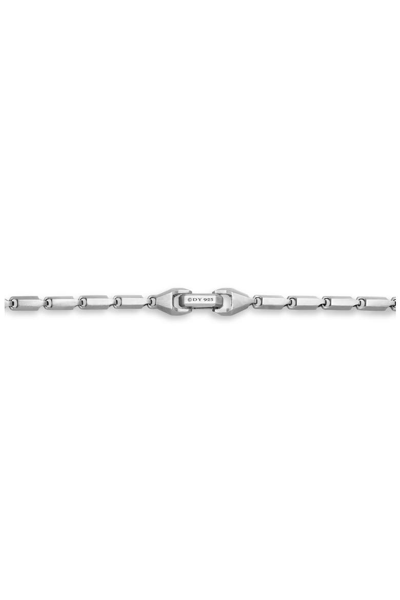 Men's Faceted Link Necklace in Sterling Silver, 3mm, Alternate, color, STERLING SILVER