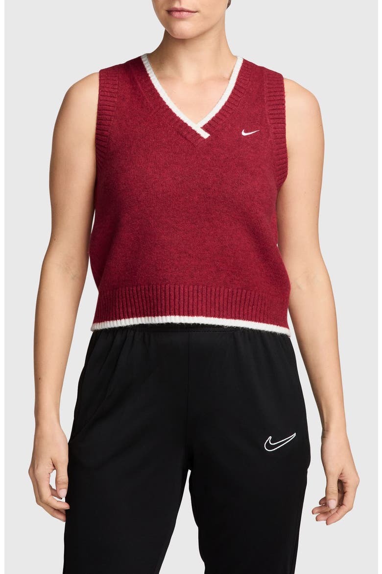 Sportswear Chill Knit V-Neck Vest, Main, color, 608 TUFFRD/WHITE