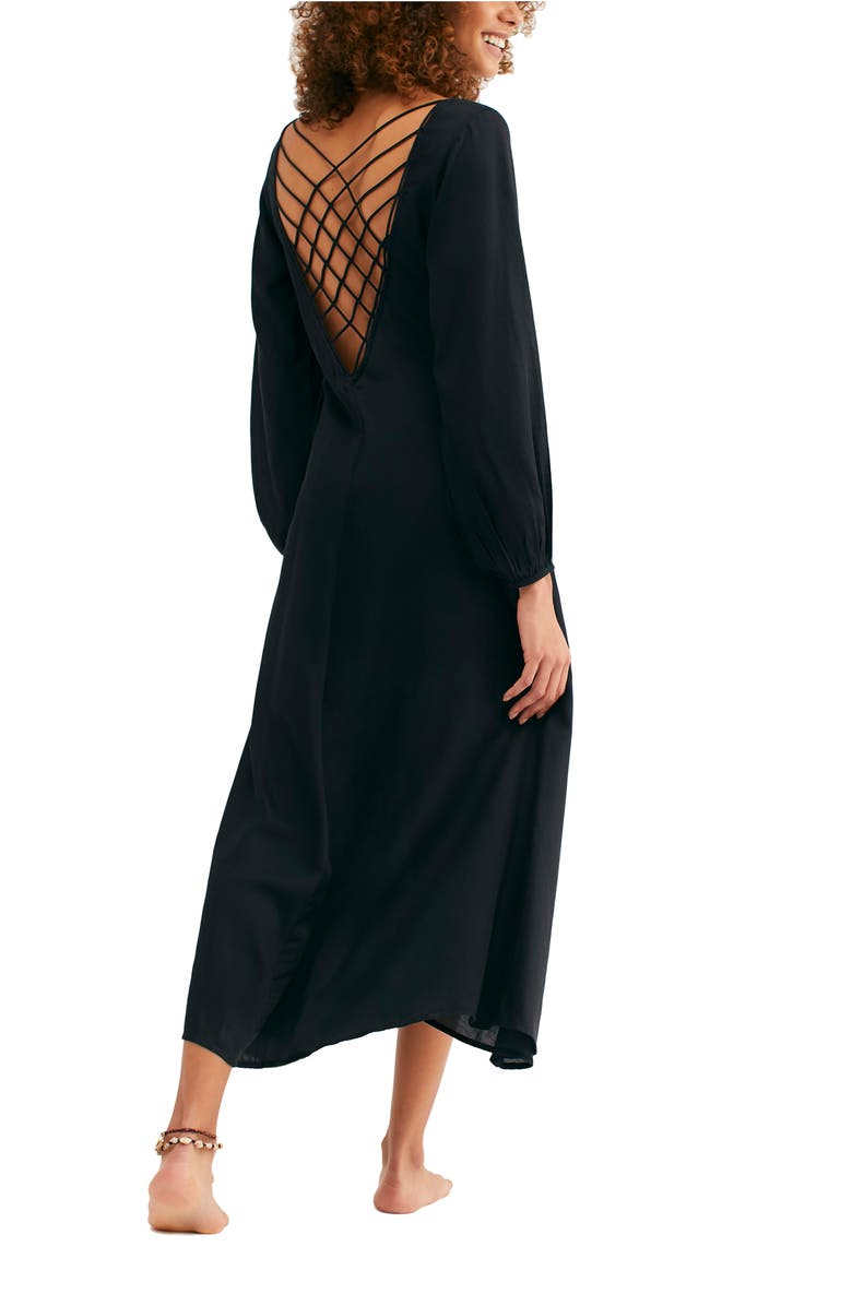 Free People Later Days Midi Dress, Alternate, color, 