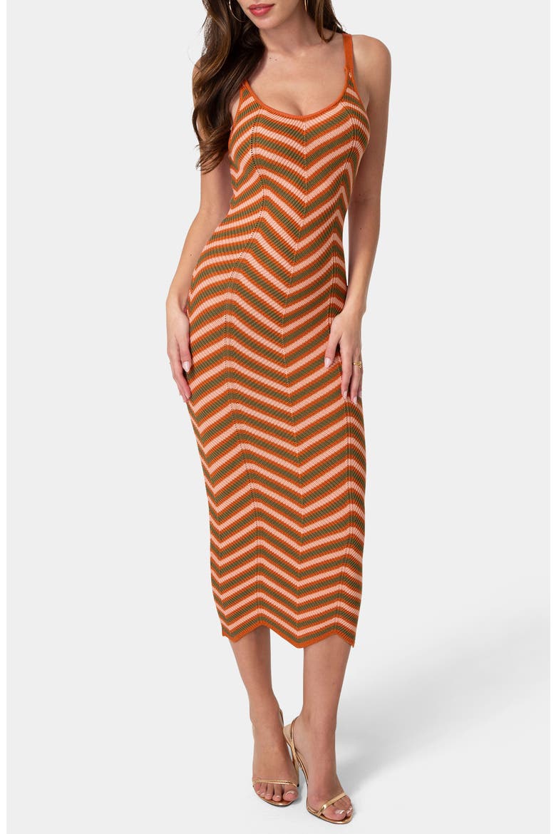 Crochet Midi Dress, Main, color, PINK/ MULTI
