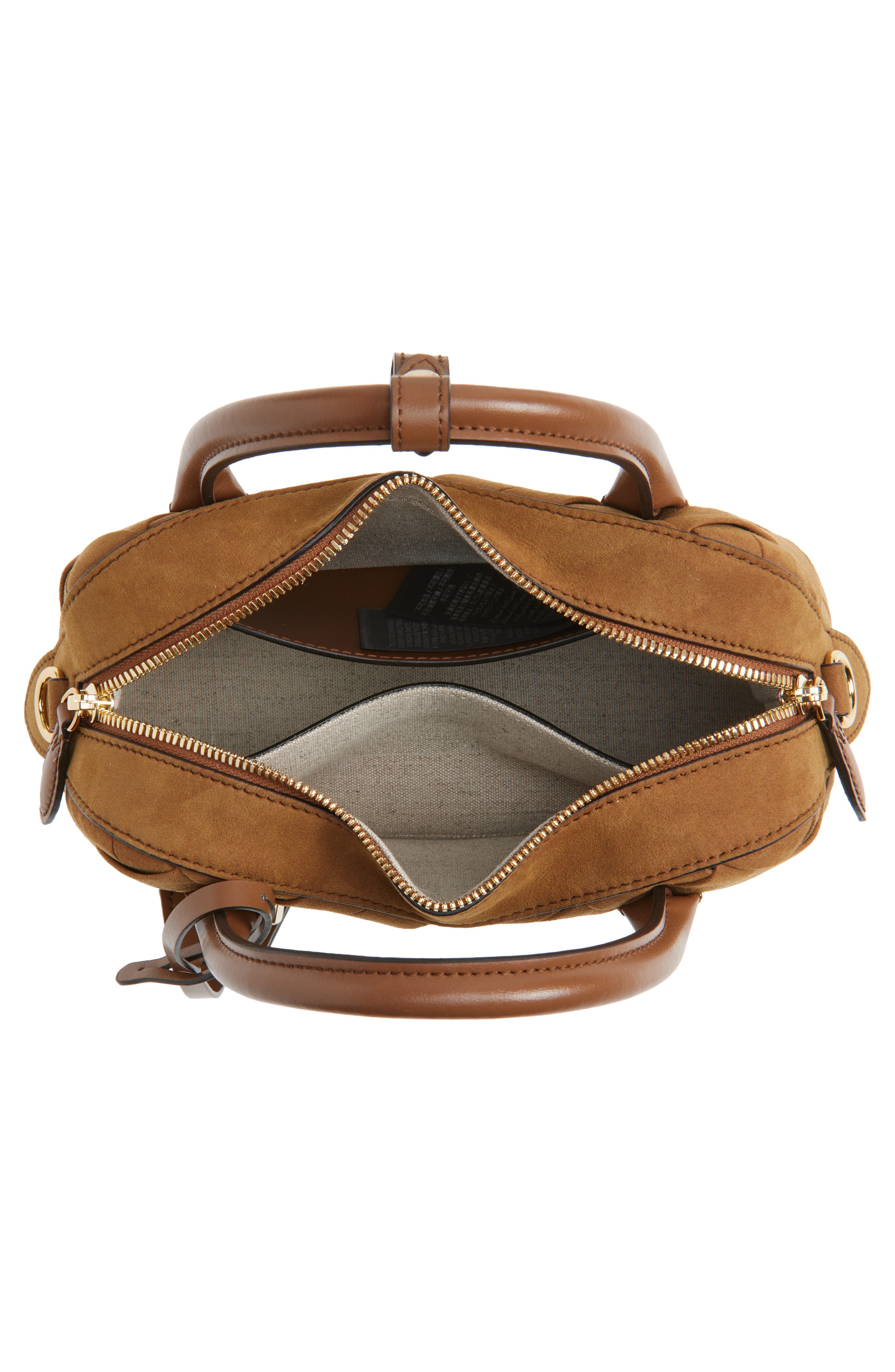 Stella McCartney Small Ryder Woven Bag, Alternate, color, Brandy