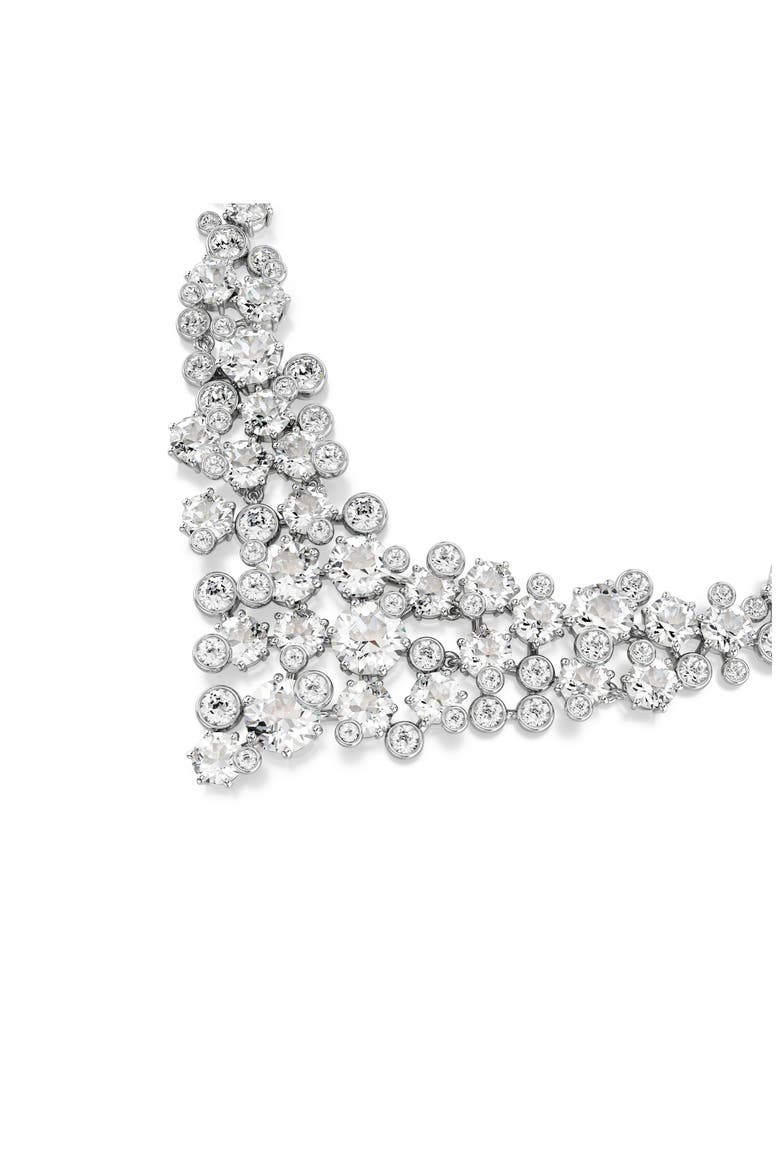 Constella Crystal Necklace, Alternate, color, WHITE/ SILVER