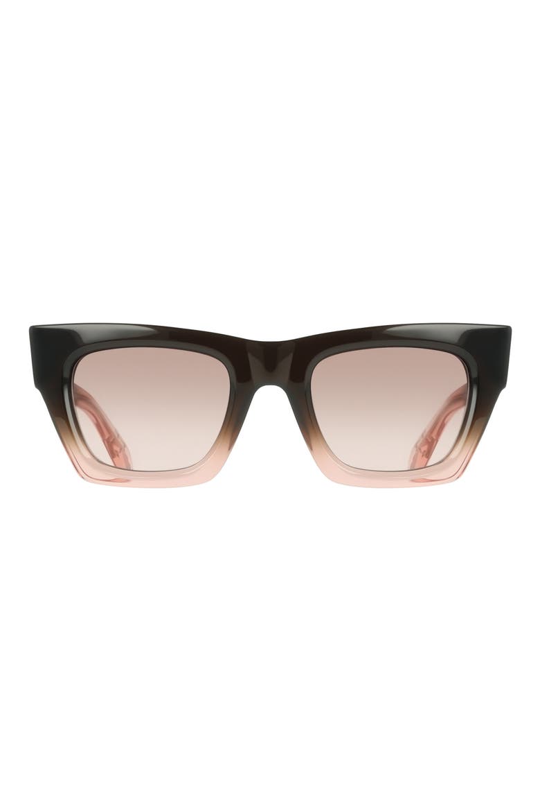 50mm Gradient Cat Eye Sunglasses, Main, color, TRANSPARENT BROWN GRADIENT