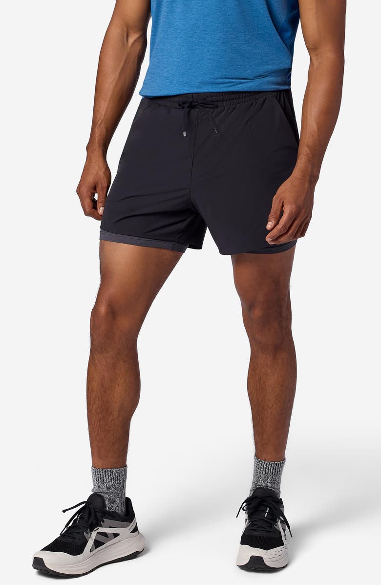 Marmot Unpaved Lined Active Drawstring Shorts, Main, color, Black