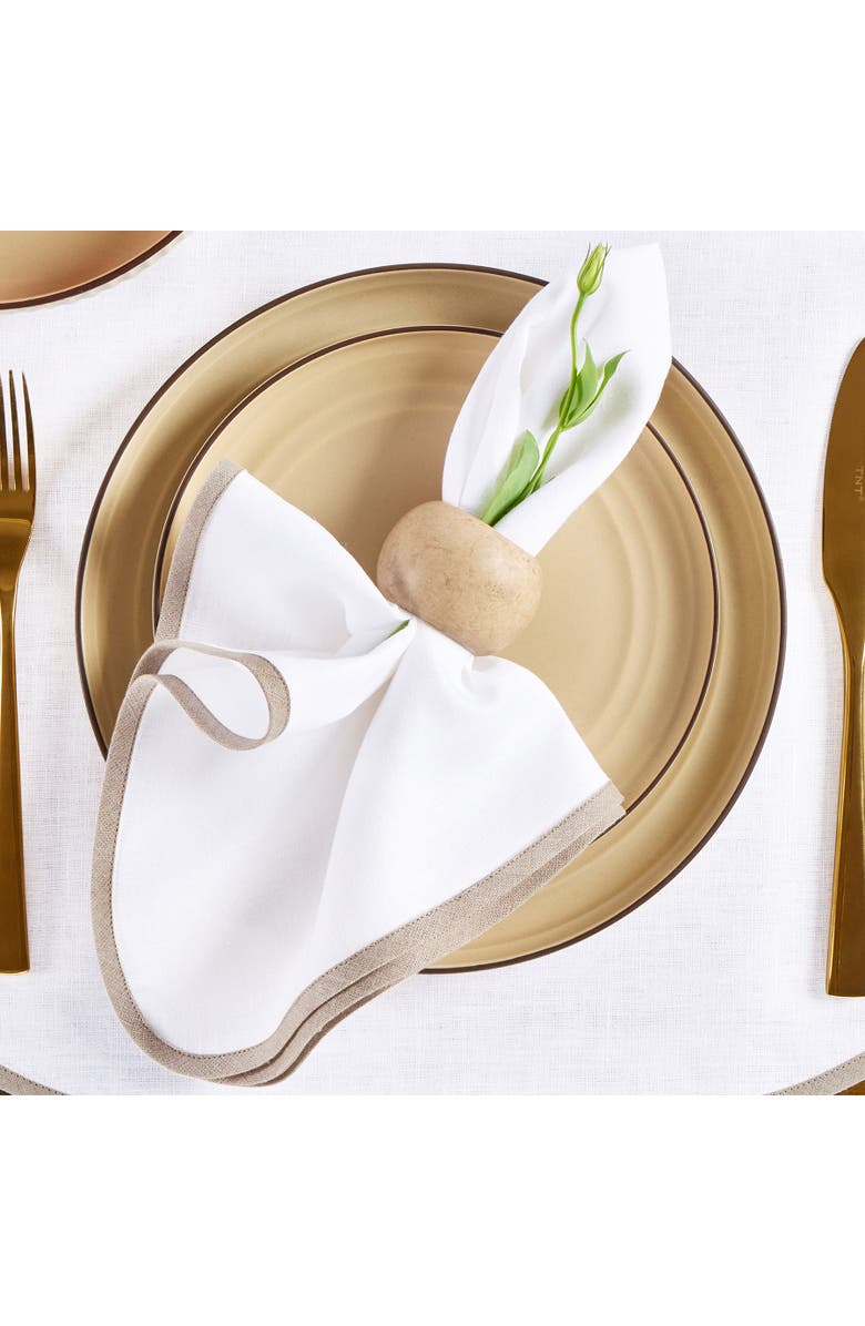 Solino Home Linen Dinner Napkins Set of 4, 20 x 20 Inch for Dining Table, Holiday and Everyday Table Decor - Chloe, Alternate, color, 