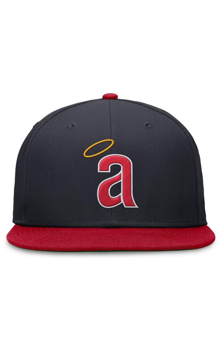 Nike Men's Nike Navy/Red California Angels Rewind Cooperstown True Performance Fitted Hat, Alternate, color, 