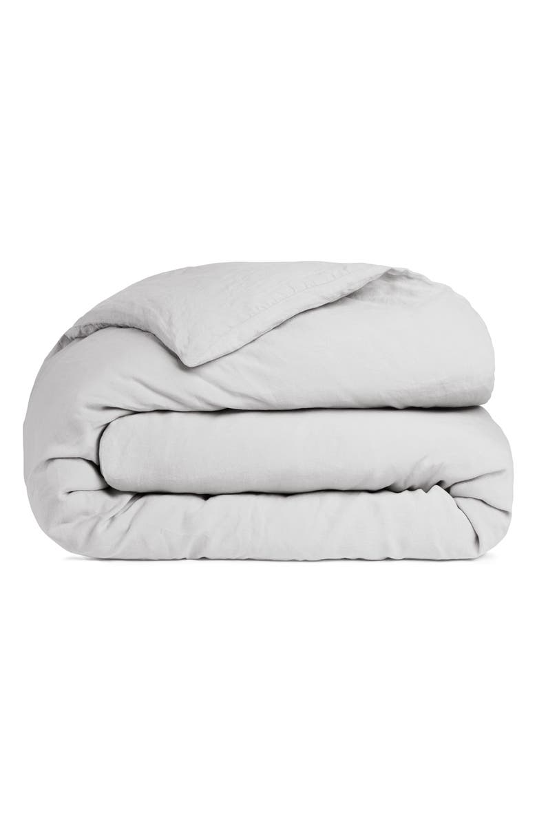 Parachute Linen Duvet Cover, Main, color, Fog