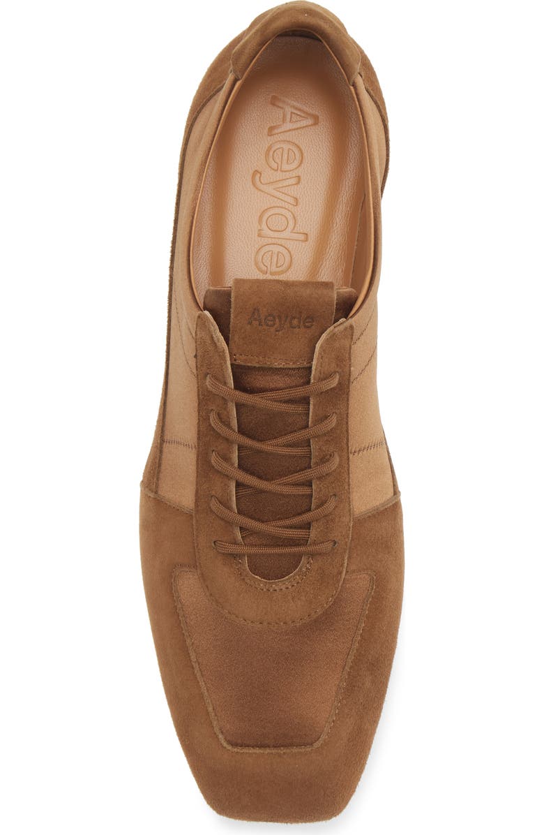 aeyde Uma Two-Tone Sneaker, Alternate, color, Tobacco