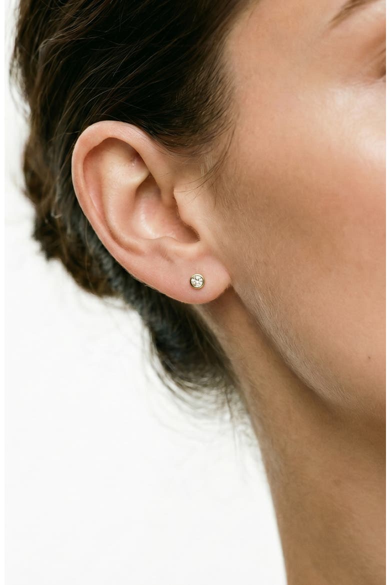 Lab Grown Diamond Stud Earrings, Alternate, color, GOLD