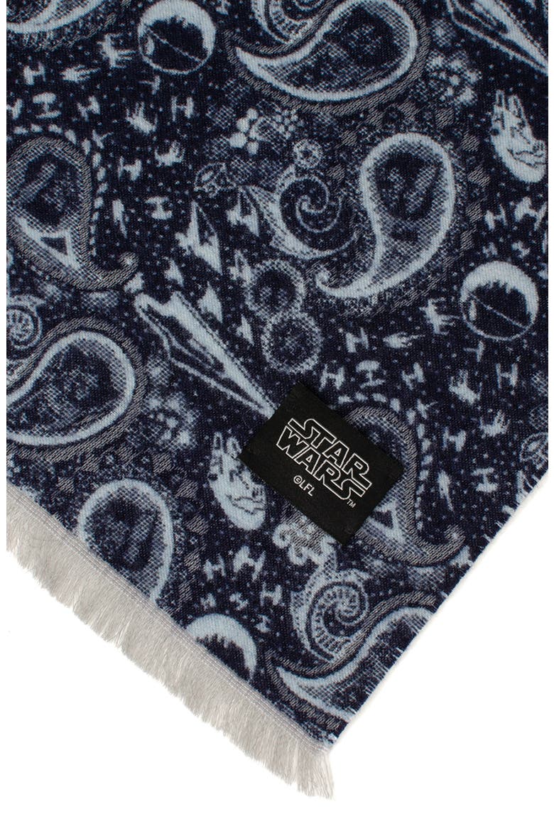 Star Wars™ Darth Vader Paisley Merino Wool Blend Scarf, Alternate, color, GRAY