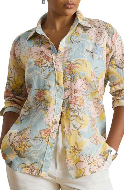 Tissue Linen Shirt (Plus)